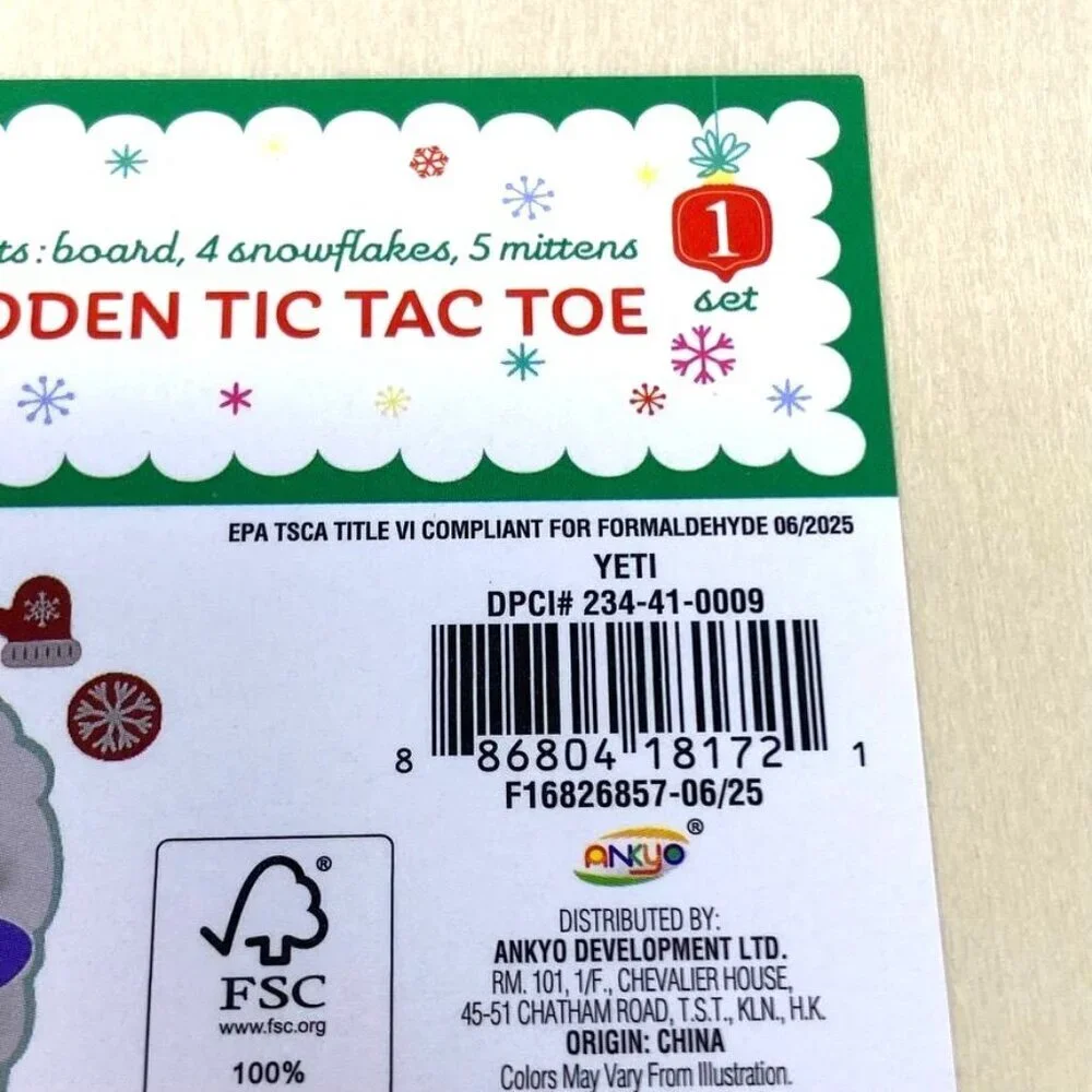 Target Wood Tic Tac Toe Yeti Bullseye's Playground™ Kids Gift Road Trip Activity